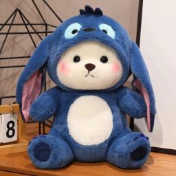 Latest Blue Dressed Teddy Bear stuffed toys for , removable hat, - 45 cm-image-26