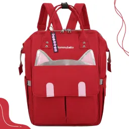 Diaper Bags for Mom and Dad, Multi-Function Waterproof and Large, Kitten Red Backpack-image-94