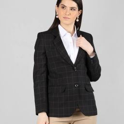 Women Solid Single Breasted Formal Blazer-image-49
