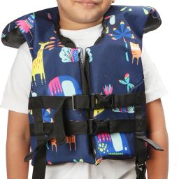 Jilani Kids Swimming learning Jacket Personal Floatation Device age 4 to 8years with head support Swim Floatation Belt-image-0