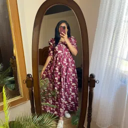 Women Fit and Flare Purple Maxi/Full Length Dress-image-78