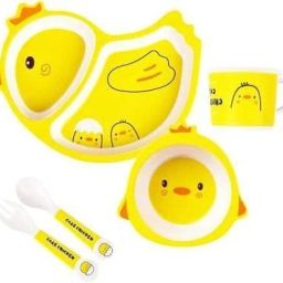 Eco Friendly Bamboo Fiber Cute Chicken Children's Dinnerwar - Bamboo Fiber-image-46