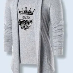 Men Full Sleeve Grey Shrug-image-49