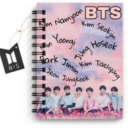 BTS Boys Printed Diary for Home and office use(6*8Inch) A5 Diary Unruled 160 Pages-17