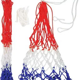 Basketball Net 2 PCS Outdoor/Indoor Net (12 Loops) (Red+White+Blue) BBN2 Basketball Net-image-4