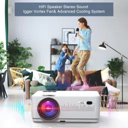 Prime Projector Latest PS3A FHD Ultra HD Latest Android 2K WiFi Bluetooth (6000 lm / 2 Speaker / Wireless / Remote Controller) Portable Projector image 2