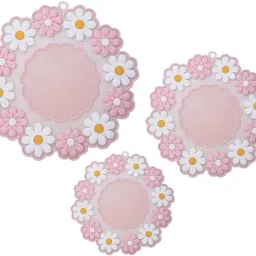 Silicone Hotmat | Hot Pot Holder | Dining Mat(3 set) Size= S-9cm, M-15cm, L-19cm soft Trivet-32