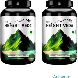 Height Veda Natural Formula for Enhanced Height Growth Pack of 2 Plant-Based Protein-0