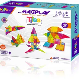 GEL TILES MagPlay MADE IN INDIA 40pcs STEM Magnetic Building Tiles and Blocks-12