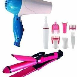 SPINEER Hair Straightener and curler with Hair Dryer and Hair Trimmer hair remover machine for Woman (Multi-color) (Combo of 3) Personal Care Appliance Combo-image-66