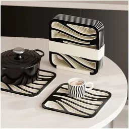 dherik tradworld Trivet Mat- 6 Trivets for Hot Dishes, Versatile Rubber Hot Pads with stand rivet Mat Trivet image 2