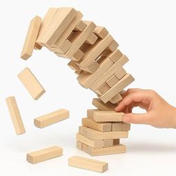 Jenga Game for Kids & Adults - 54 Wooden Blocks-image-16