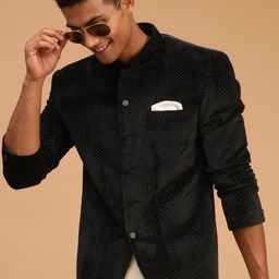 SHRESTHA BY VASTRAMAY Men Slim Fit Bandhgala Blazers-picture-47