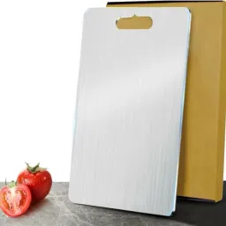 Multipurpose Chopping and Cutting Board for Kitchen, Vegetables Board Matt Stainless Steel Cutting Board-image-19