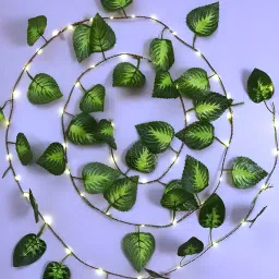 6-Foot Money Plant Vine with String Lights for Home, Wedding, and Party Décor Artificial Plant-11