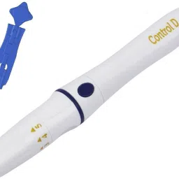 Control D Adjustable Lancing Device-1 with 100 Lancets Painless Prick Technology with accurate Penetration and comfortable grip Glucometer Lancets-60