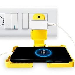 Wishmech Mobile Holder Charging Pad with Multi Purpose Wall Stand 100-240V 50/60hz 5A Charging Pad-image-11