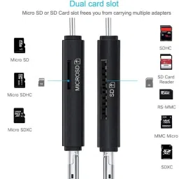 Foxne Point 3 in 1 Card Reader type C Micro USB A 3 in 1, USB 3.0 Multi-function Card Reader Card Reader image 3