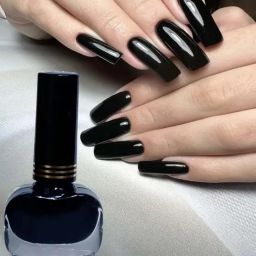 Black Nail Polish Long Lasting Smooth Finish Enamel Black-image-44