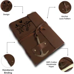 flipkart smartbuy Handmade paper diary notebook A5 Diary UNRULED 200 Pages image 2