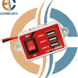 electronics crafts 12 volt DC MOBILE CHARGER 3 USB PORT Educational Electronic Hobby Kit image 4