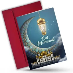 Eid Mubarak A5 Size 5.8x8.3 inch for Festive Wishes Envelope & Greeting Card-image-96