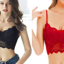 Pack of 2 Women Bralette Lightly Padded Bra-picture-27