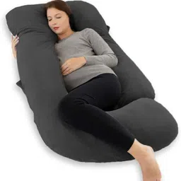 angel mommy Luxurious Imported Velvet Microfibre Solid Pregnancy Pillow Pack of 1-picture-3