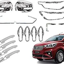 Exterior Chrome Accessories Combo Kit for Ertiga 2018 Model Onwards Chrome Maruti Ertiga Front Garnish-20