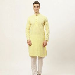 Men Pure Cotton Kurta Ethnic Jacket Set-image-32