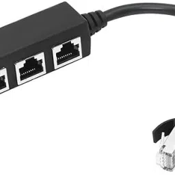 RuhZa RJ45 Ethernet Splitter, 1 Male to 3 Female LAN Wired Ethernet Lan Adapter compatible with Windows-17