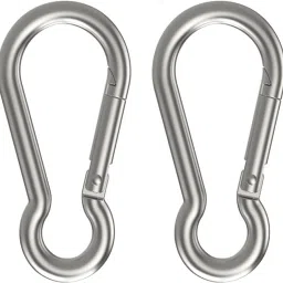 Heavy Duty Safety Lock Cable Attachment, Stainless Steel Spring Snap Hook Locking Carabiner-22