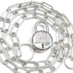 Metal Chain selver Lock Travel,Luggage,Cupboard,Fence,Bike,(4ft Chain 50mm Lock) Lock-image-72