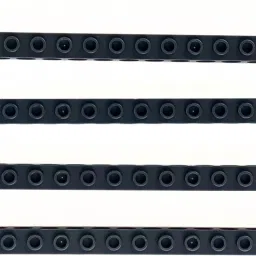 yellow tommy Technic Brick 1x12 with Holes(Part 3895)–Compatible with Building Blocks image 3