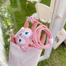 henx cartoon charger cover for samsung 25W charger Cable Protector-image-57
