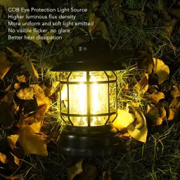 Type-c Rechargeable USB Camping Lantern Black Metal, Plastic Hanging Lantern-8