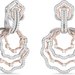 PC Jeweller The Silvestro White Gold 18kt Diamond Dangle Earring-image-26