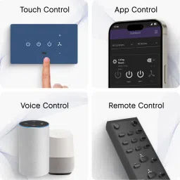 iotics Smart Touch Switch for 3 Lights & 1 Fan, Remote, Mobile App, Alexa & Google Home Smart Switch image 2