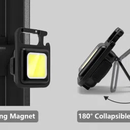 wriston Rechargeable Portable LED FlashLight with Keychain, Bottle Opener & Magnet Base 2 hrs Torch Emergency Light image 4