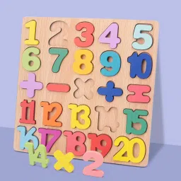 Alphabet Number Explorative Puzzles Toddler Learning Wooden-28