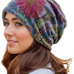 YEIPIS Slouchy Chemo Cap Beanie Hat for Women Bandanas Skull Cap-image-46
