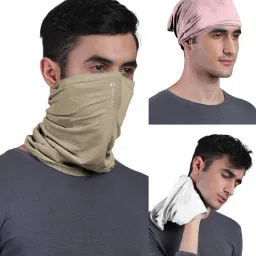 Unisex Anti Microbial Super Soft & Comfort Fit, Breathable Multipurpose Headband, Face Mask for Dust Protection Men Solid Bandana-image-43