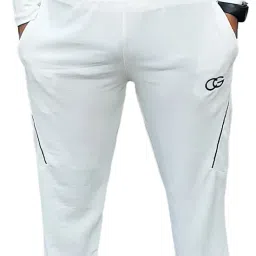 Men Self Design White Track Pants-70