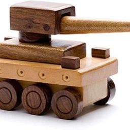 Wooden Tank Toy for Baby 0-3 Years, Wood with Finishing-46