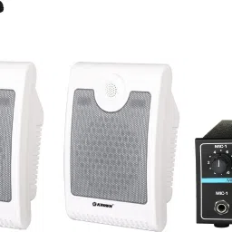 PA System for Small Office/Restaurent/Factory/Clinic (KE-Shakti) 2 Wall Speakers (6"), 1 Table Top Mic & 1 Amplifier etc. Indoor PA System-23