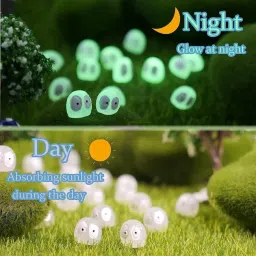 Glow in the Dark Tree Elves, Outdoor Statues | Ball for Fairy Garden Accessorie Regular Square, Round Plastic Pebbles-image-95