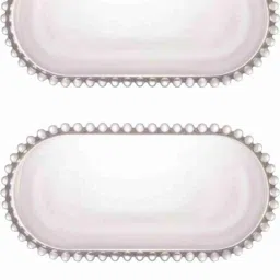 Modern Elegant Transparent Crystal Lightweight Durable Glass 24 CM Leaf Plate Tray-24