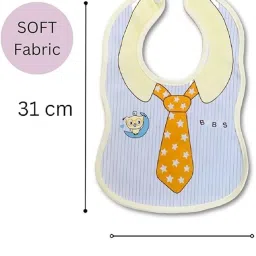 joy buzz Waterproof 3 Tie & 5 Printed Feeding Bib with Snap Button Closure PO8-Multicolor image 4