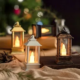 Acrylic Battery Operated Mini Lantern Lamps | Wall Hanging LED Light |Square Multicolor Plastic Hanging Lantern-22