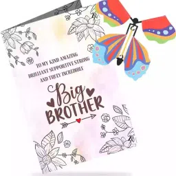 Brother Butterfly Card Amazing Big Brother Greeting Card For Brother Bhaiya Greeting Card-image-20